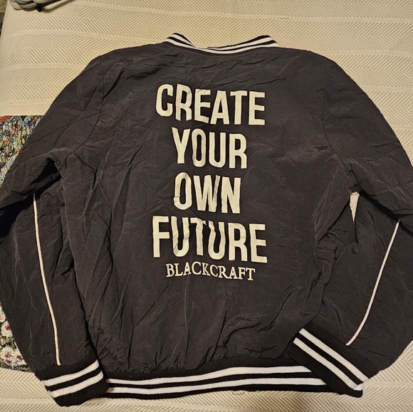 BlackCraft Create Your Own Future Double Zipper Bomber Jacket - Picture 9 of 12